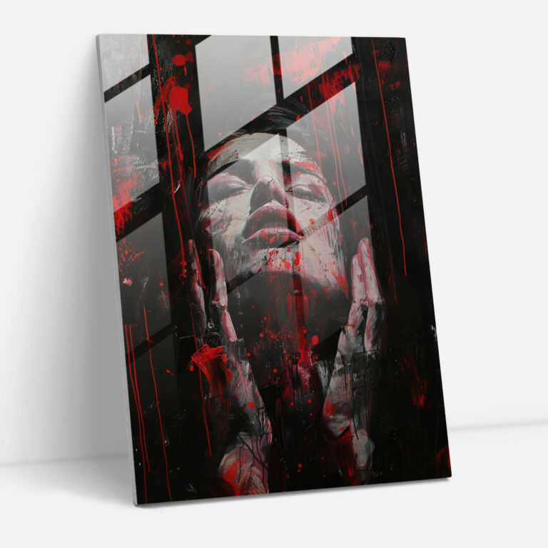 Dramatic Brushwork Glass Print - Expressionism, Glass Print, Home Decoration, Wall Decoration