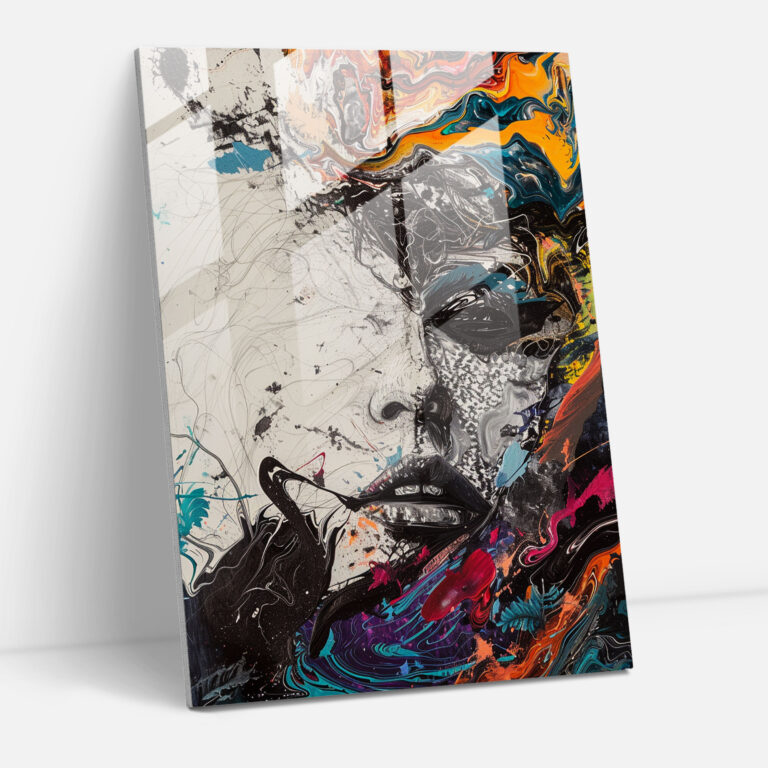Inner Turmoil Glass Wall Art - Expressionism, Wall Decoration, Glass Wall Art, Modern Art