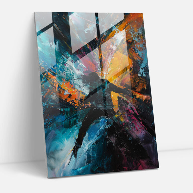 Intense Energy Glass Wall Art - Expressionism, Wall Decoration, Modern Art, Home Decoration