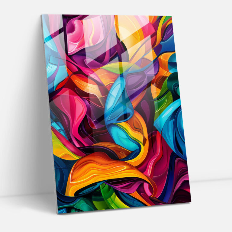 Vibrant Expressionism Glass Print - Expressionism, Expressionism Art Style, Abstract Shapes, Glass Print