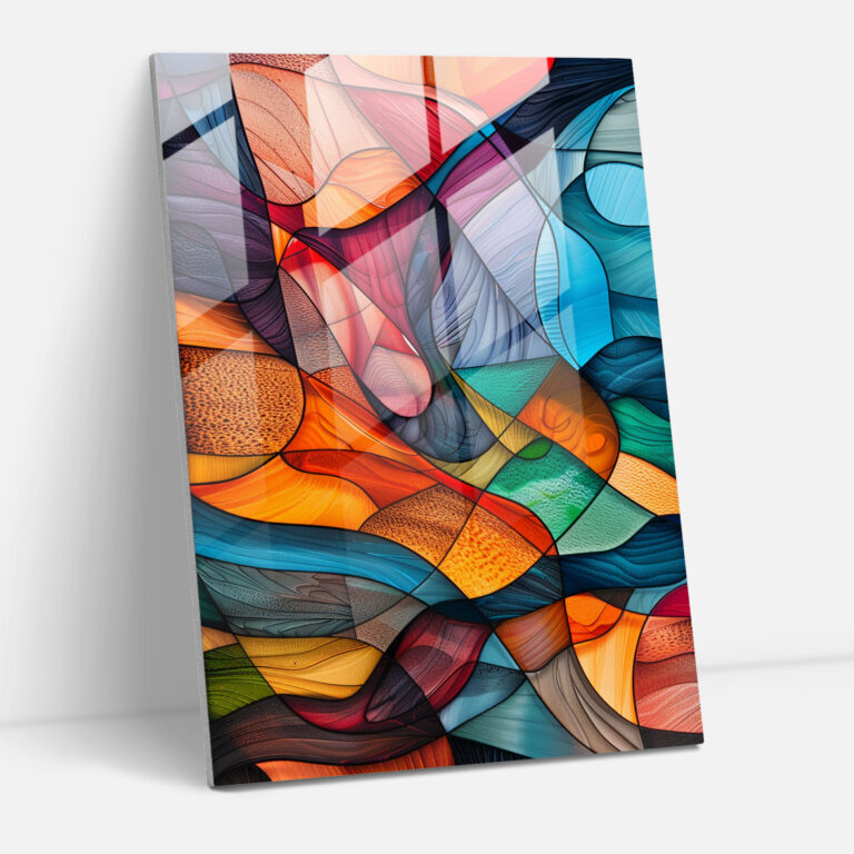 Distorted Expressionism Glass Wall Art - Expressionism, Glass Wall Art, Distorted Forms, Abstract Landscape