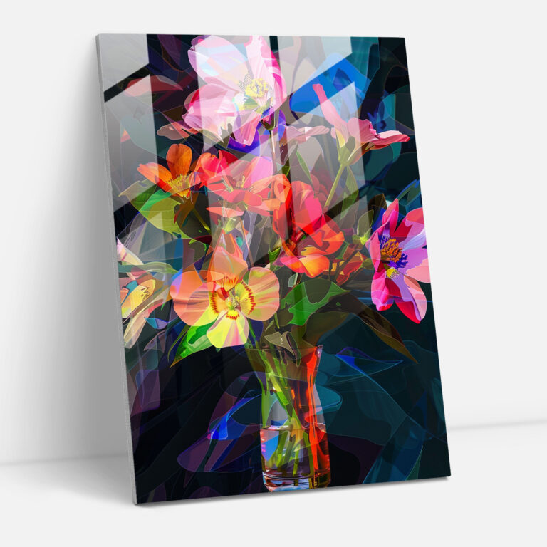 Expressionism Glass Art - Vibrant Still Life - Expressionism, Modern Art, Glass Print, Glass Art