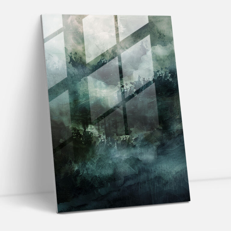 Expressionism Glass Art - Moody Landscape - Expressionism, Glass Art, Home Decoration, Modern Art