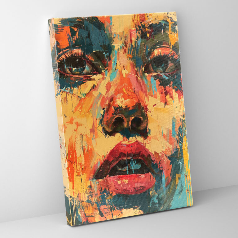 Intense Portrait Expressionism Wall Decoration - Expressionism, Canvas Print, Wall Decoration, Canvas