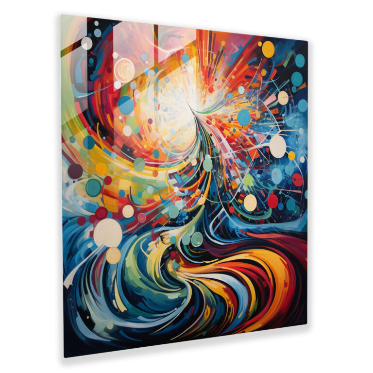Funky Whirlwind Glass Print - Funky, Home Decoration, Glass Wall Art, Glass Print