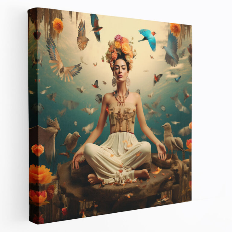 Frida Kahlo Wall Art Canvas Print - Frida Kahlo, Home Decoration, Wall Art, Floating Elements