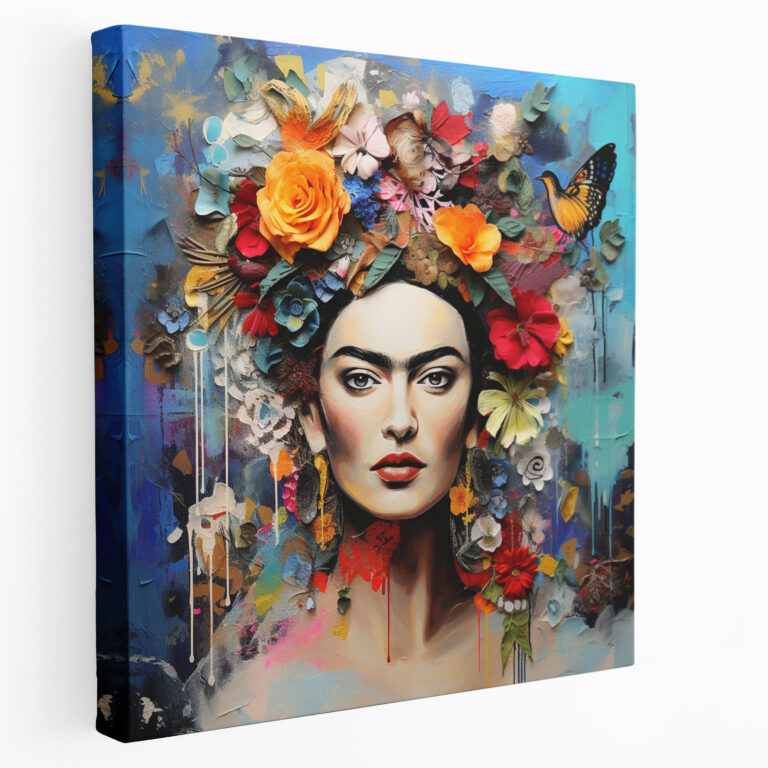 Frida Kahlo Abstract Canvas Print - Frida Kahlo, Texture Elements, Frida Kahlo, Fusion