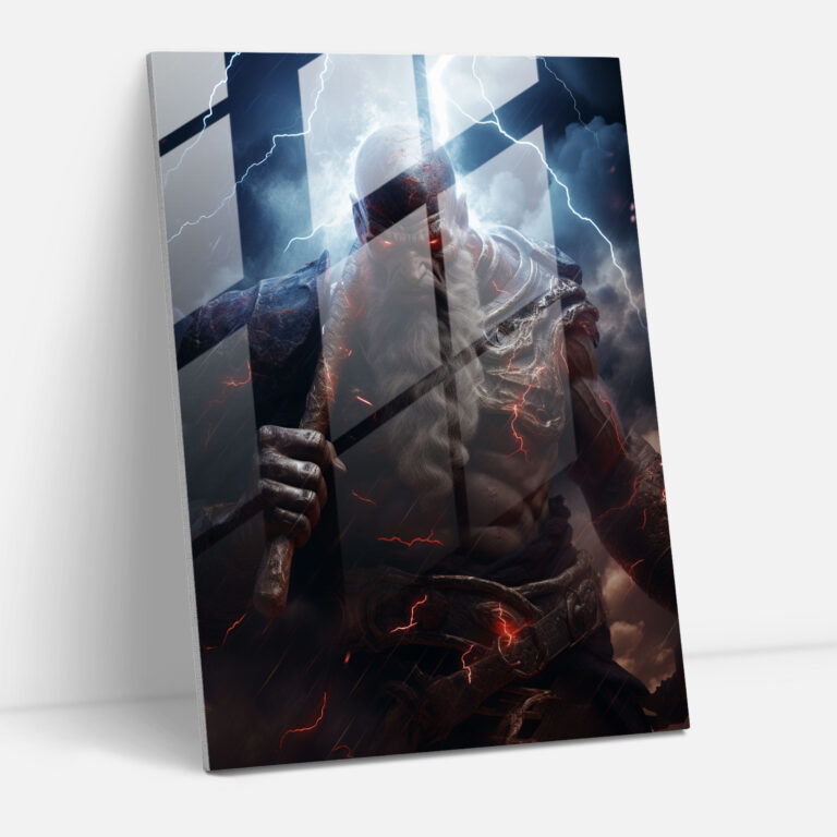 God Of War Wall Decoration - God Of War, Glass Wall Art, Battle Axe, God Of War