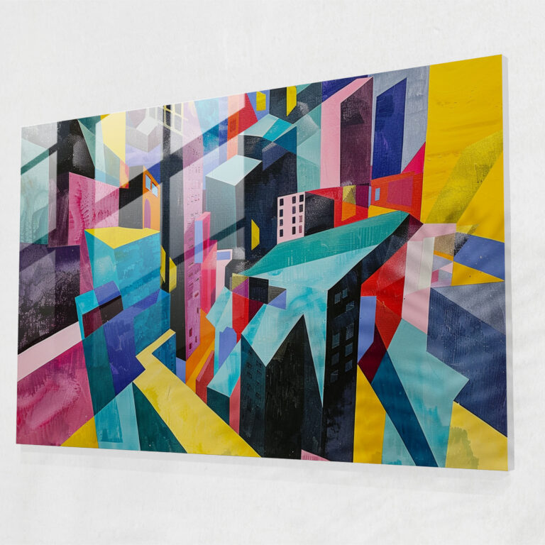 Fovism Glass Print - Urban Energy - Fovism, Fovism Art Style, Modern Art, Glass Art