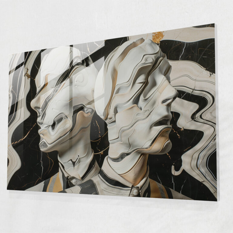 Fovism Art Style Home Decoration - Fovism, Distorted Figures, Glass Print, Exaggerated Features