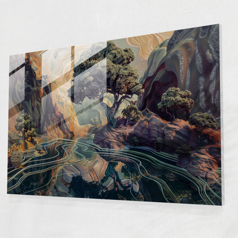 Fovism Art Style Glass Wall Art - Fovism, Surreal Colors, Fovism Art Style, Glass Print