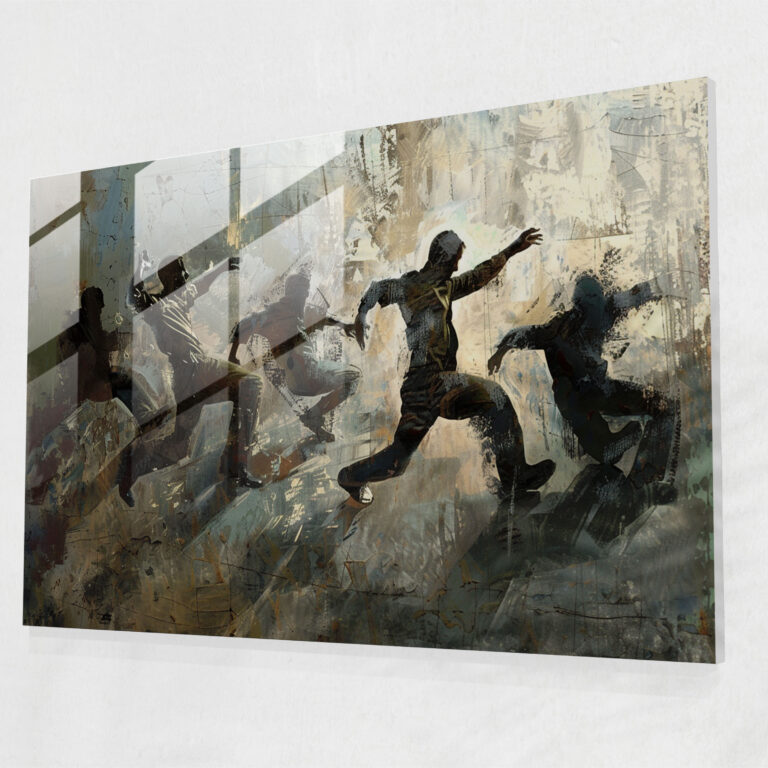 Fovism Art Style Wall Decoration - Fovism, Dynamic Poses, Glass Wall Art, Glass Art