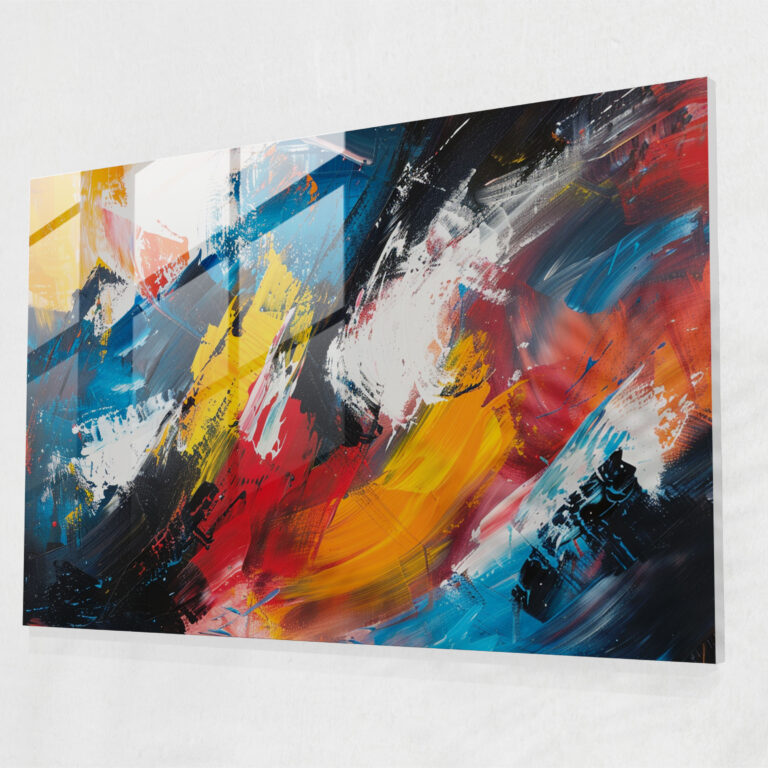 Dynamic Fovism Glass Wall Art - Fovism, Home Decoration, Glass Wall Art, Modern Art