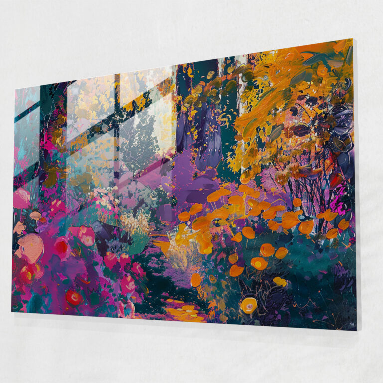 Blooming Garden Fovism Glass Art - Fovism, Wall Decoration, Fovism Art Style, Home Decoration