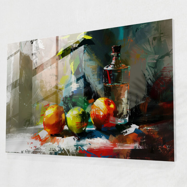 Exaggerated Still Life Fovism Glass Print - Fovism, Fovism Art Style, Glass Print, Home Decoration