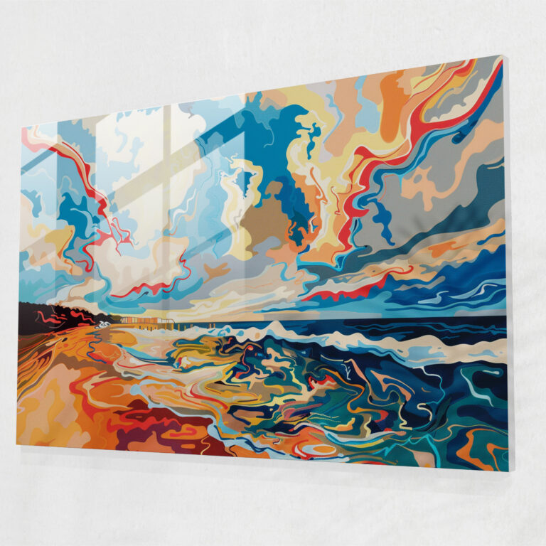 Seaside Fovism Glass Art - Fovism, Modern Art, Fovism Art Style, Home Decoration