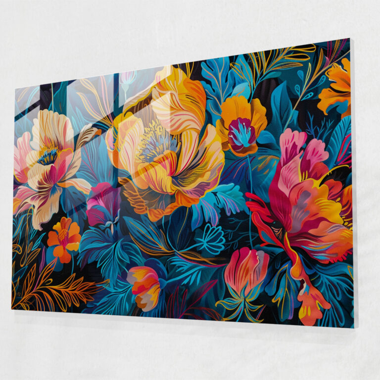 Fovism Glass Print: Modern Floral Patterns - Fovism, Fovism Art Style, Glass Print, Glass Wall Art
