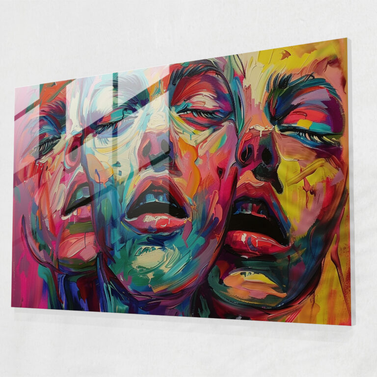 Fovism Glass Print: Bold Expressive Portraits - Fovism, Glass Print, Modern Art, Wall Decoration