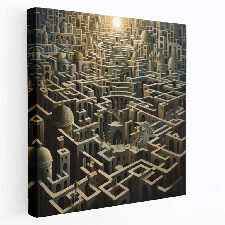 Goodfellas Canvas Print - Goodfellas, Canvas Wall Art, Crime-Related Symbols, Maze-Like Structure