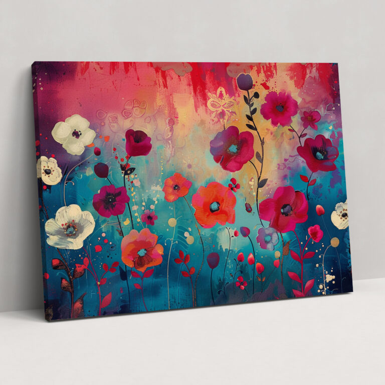 Fovism Whimsical Floral Design Canvas Print - Fovism, Canvas, Home Decoration, Fovism