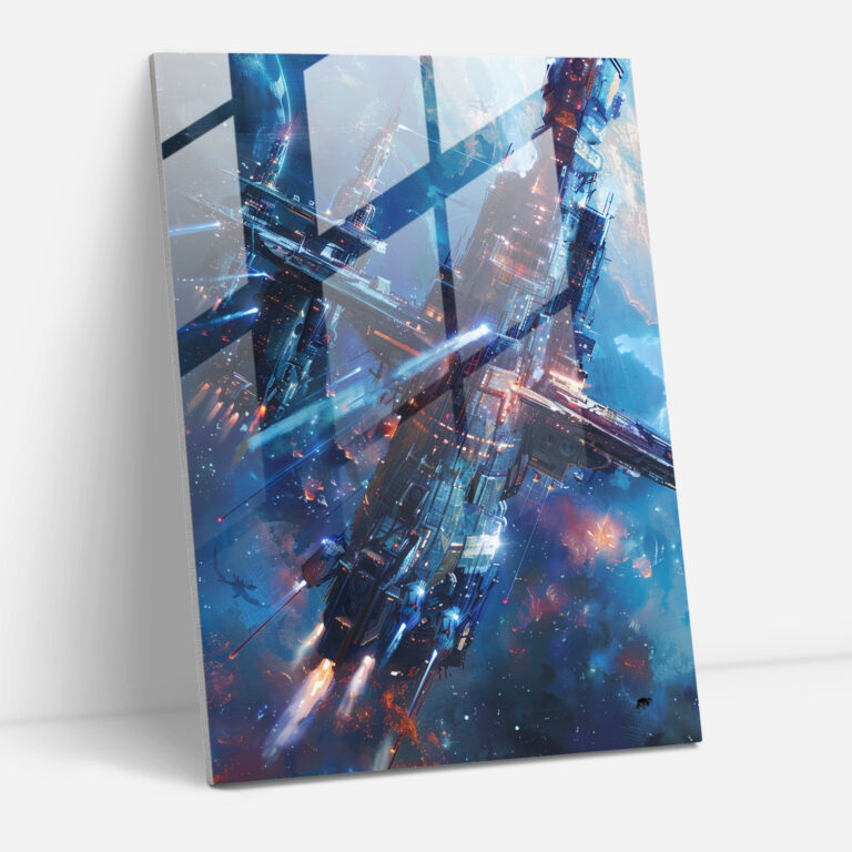 Futurism Art Style Glass Wall Art - Futurism, Glass Art, Modern Art, Home Decoration