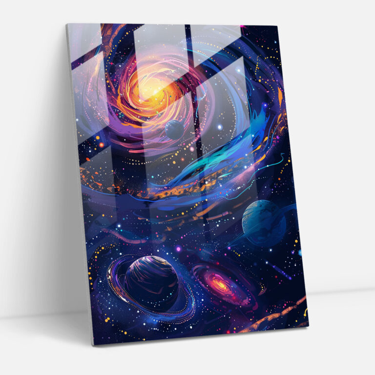 Futurism Art Style Wall Decoration - Futurism, Galaxies, Glass Print, Futurism Art Style