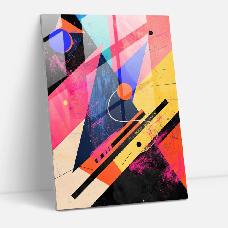 Futurism Glass Print - Futurism, Glass Print, Vibrant Colors, Wall Decoration