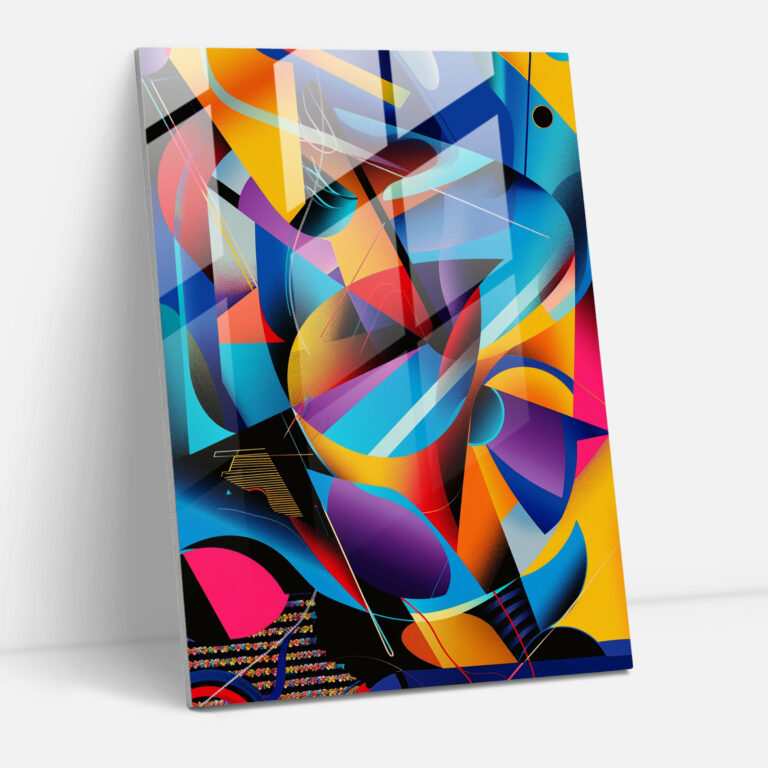 Futurism Art Style Glass Print - Futurism, Home Decoration, Glass Art, Glass Wall Art