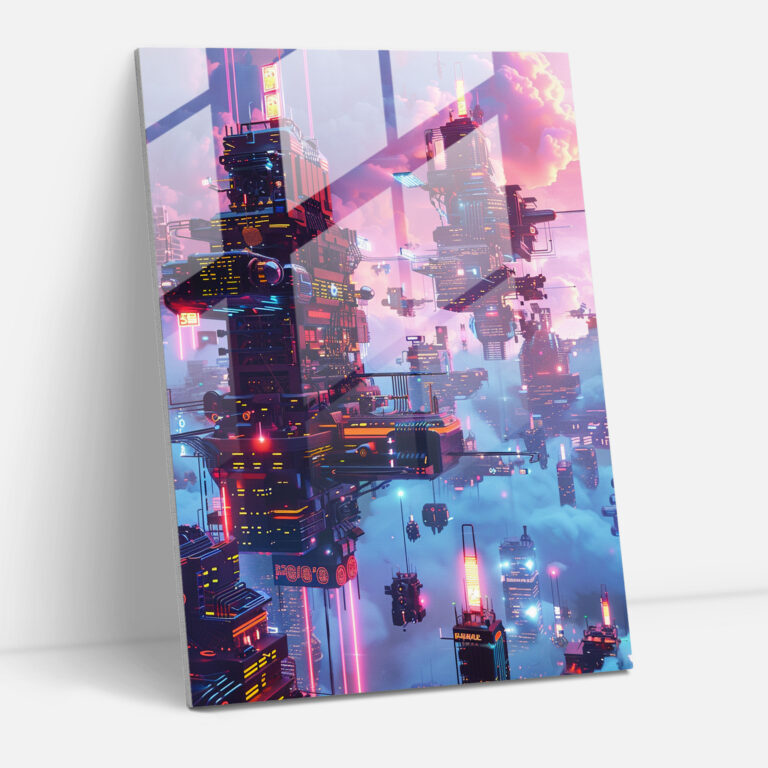 Futurism Glass Print - Futurism, Wall Decoration, Modern Art, Futurism Art Style