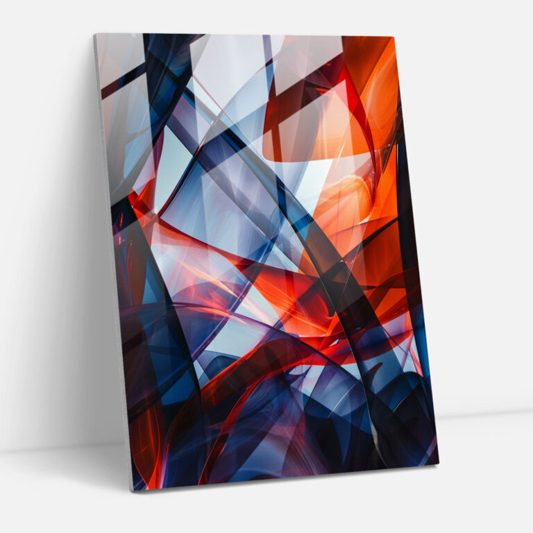 Futurism Glass Print - Abstract Shapes And Dynamic Lines - Futurism, Glass Wall Art, Glass Art, Glass Print