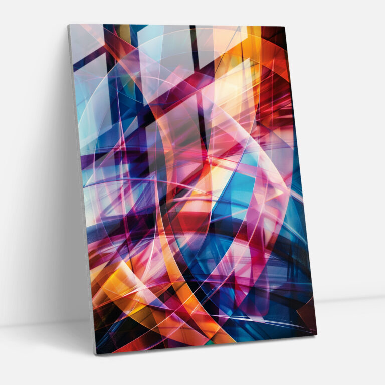 Futurism Glass Print - Dynamic Lines And Optical Illusions - Futurism, Glass Print, Modern Art, Home Decoration