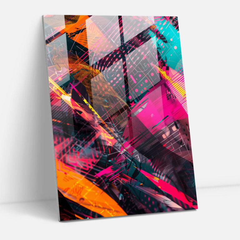 Futurism Glass Print - Digital Patterns - Futurism, Futurism Art Style, Home Decoration, Glass Print
