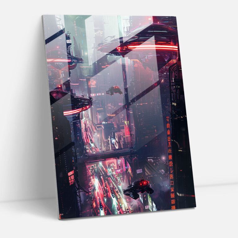 Futurism Space Glass Wall Art - Futurism, Wall Decoration, Modern Art, Glass Art
