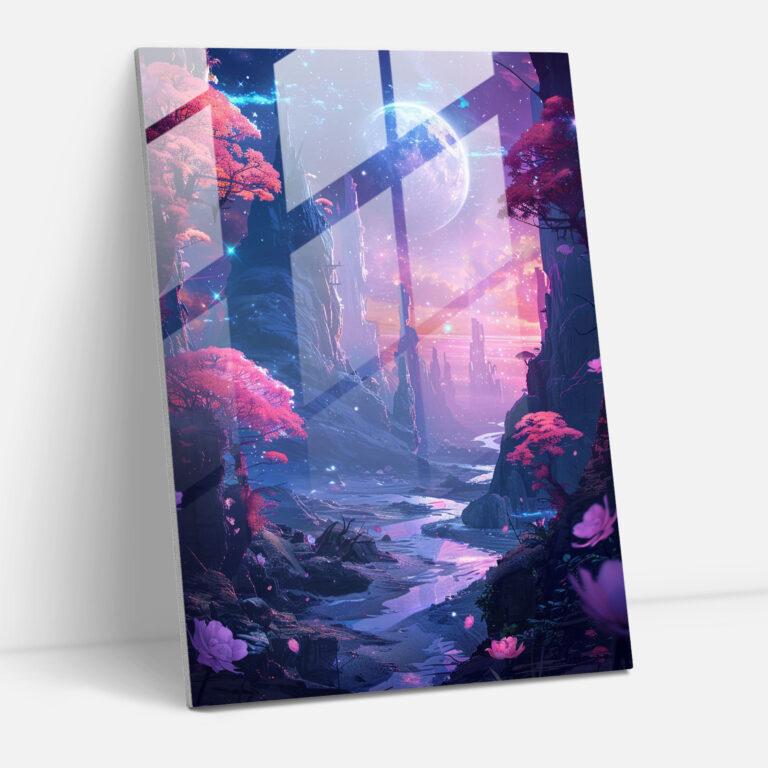 Futurism Cosmic Glass Art - Futurism, Cosmic, Glass Print, Wall Decoration