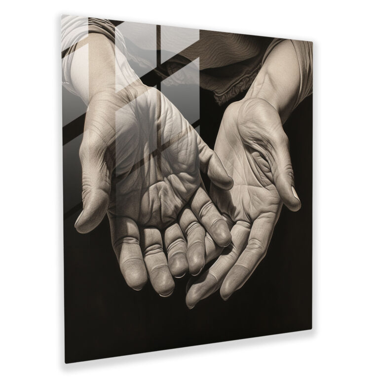 Godfather Glass Print - Godfather, Hands, Crime Family Gesture, Home Decoration