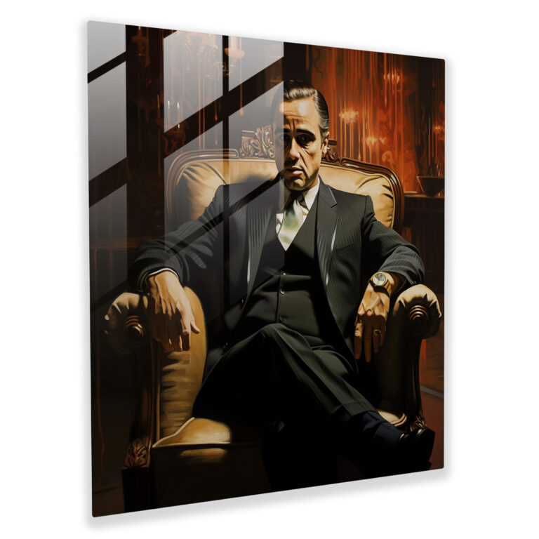 Godfather Glass Print - Contemporary Movie Scene - Godfather, Movie Scene, Glass Art, Wall Decoration