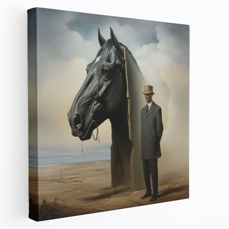 Godfather Surrealism Horse Canvas Print - Godfather, Canvas, Wall Art, Home Decoration