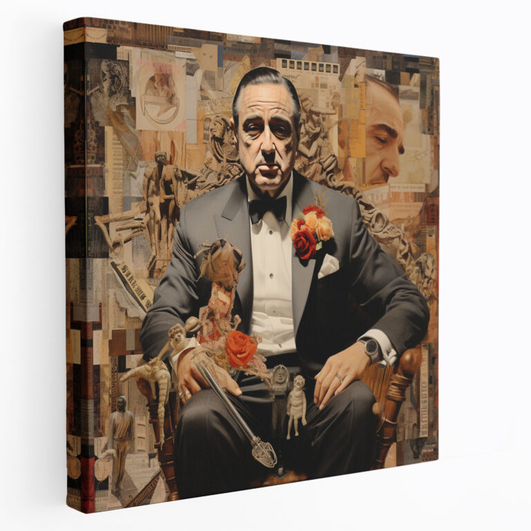 Godfather Canvas Print - Collage-Inspired Artwork - Godfather, Wall Decoration, Eclectic Decor, Godfather
