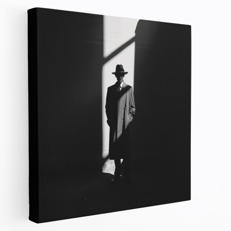 Godfather Shadows Canvas - Godfather, Silhouette, Home Decoration, Black And White