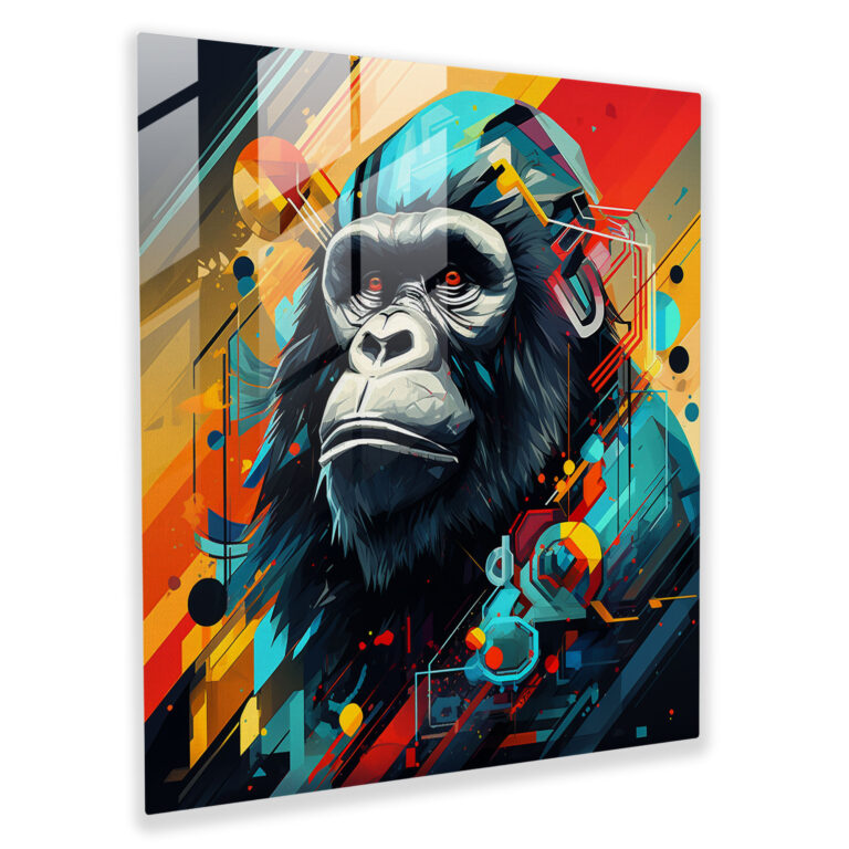 Gorilla Glass Print - Gorilla, Glass Art, Home Decoration, Futuristic