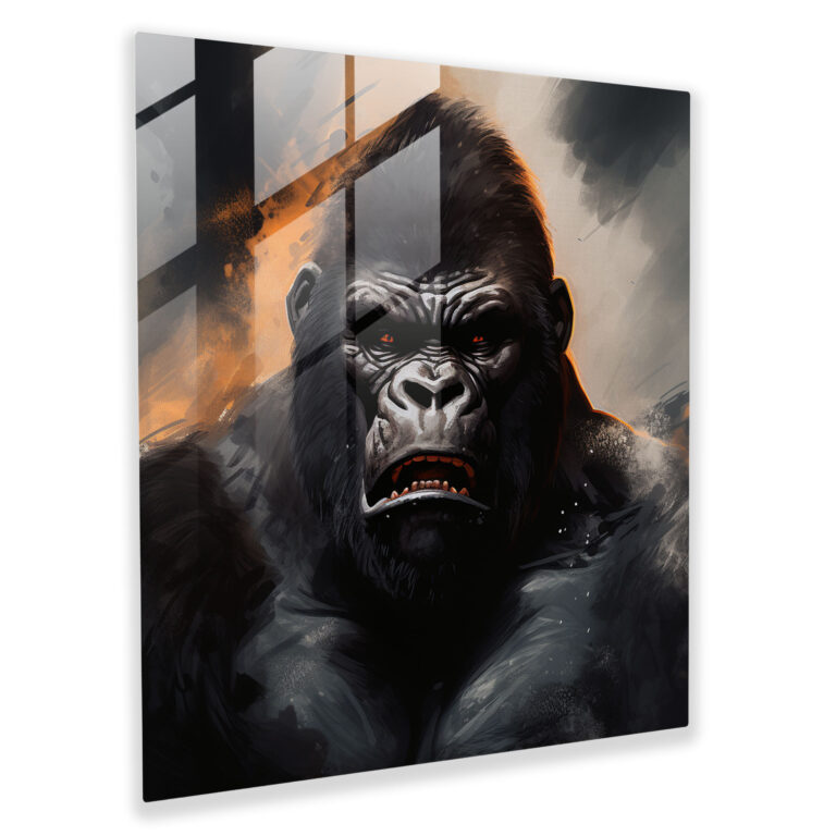 Gorilla Glass Wall Art - Gorilla, Glass Wall Art, Gorilla, Close-Up Portrait
