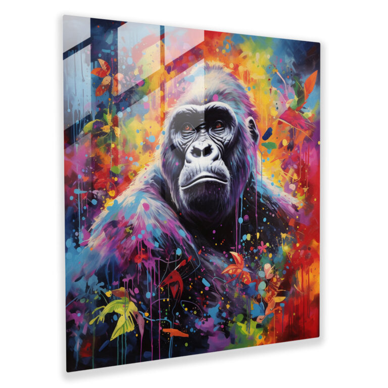Gorilla Glass Print - Gorilla, Home Decoration, Gorilla, Surrealism