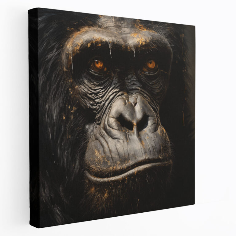 Gorilla Wall Art - Gorilla, Eyes, Canvas Wall Art, Wall Decoration