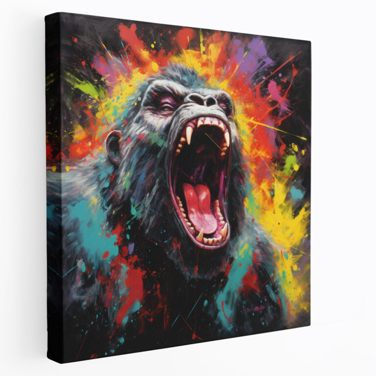 Gorilla Canvas Print - Gorilla, Energetic, Canvas, Home Decoration