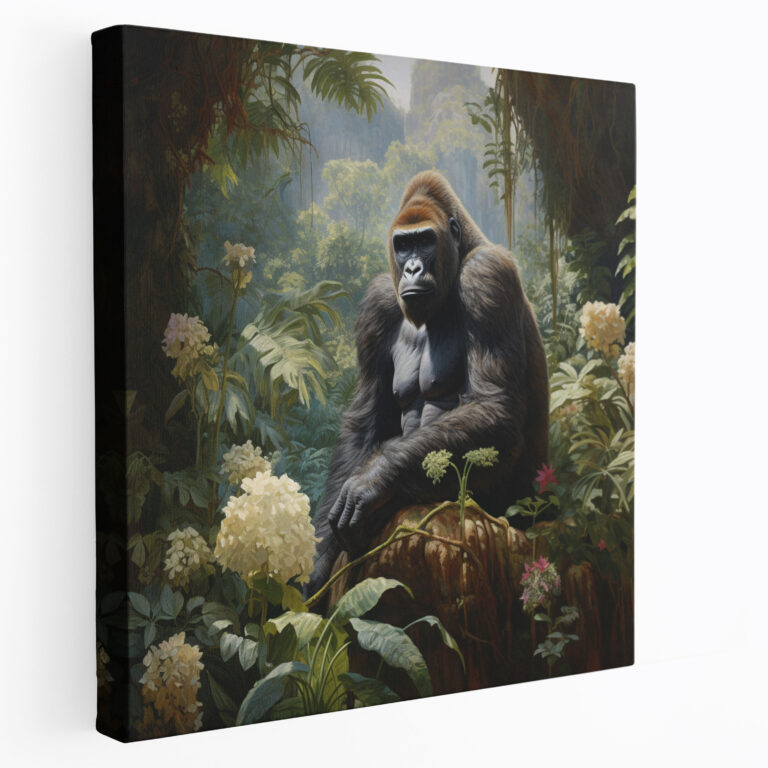 Gorilla Canvas Print - Majestic Wildlife Wall Art - Gorilla, Nature, Wall Decoration, Wall Art