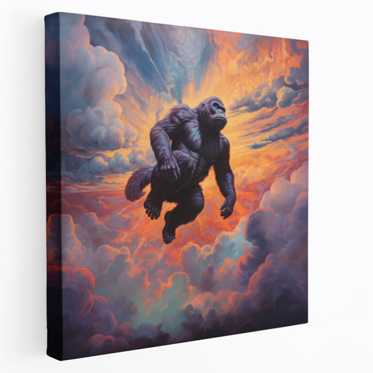 Gorilla Wall Art - Surrealistic Sky Canvas Print - Gorilla, Surrealistic, Wall Decoration, Canvas