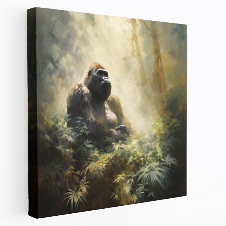 Gorilla Canvas Print - Impressionist Painting - Gorilla, Wall Art, Impressionist Painting, Gorilla