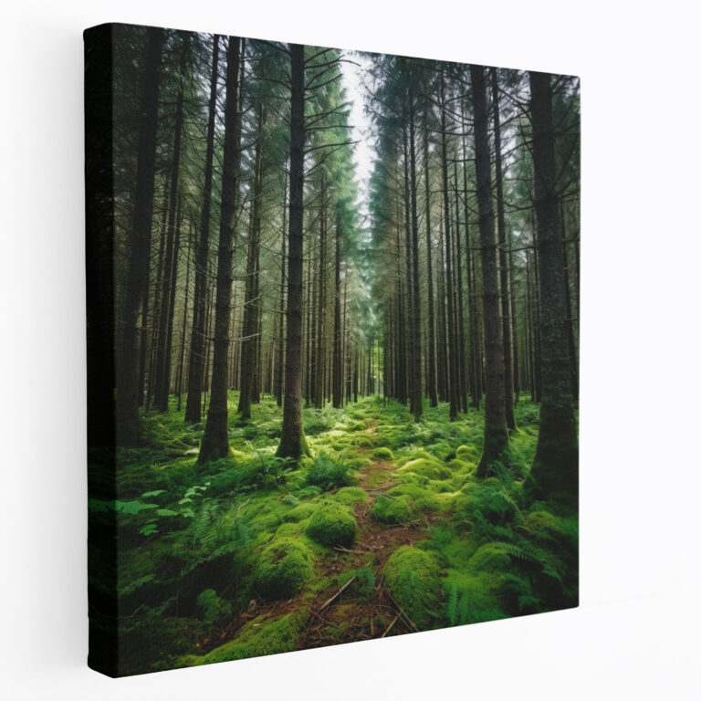 Green Pine Canvas Print - Green Pine, Canvas, Wall Decoration, Canvas Wall Art