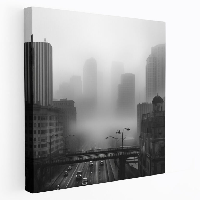 Gray Urban Mystery Wall Art - Gray, Canvas Wall Art, Wall Decoration, Urban Mystery