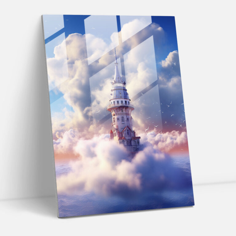 Galata Tower Glass Art - Galata Tower, Dreamlike Atmosphere, Glass Art, Wall Decoration